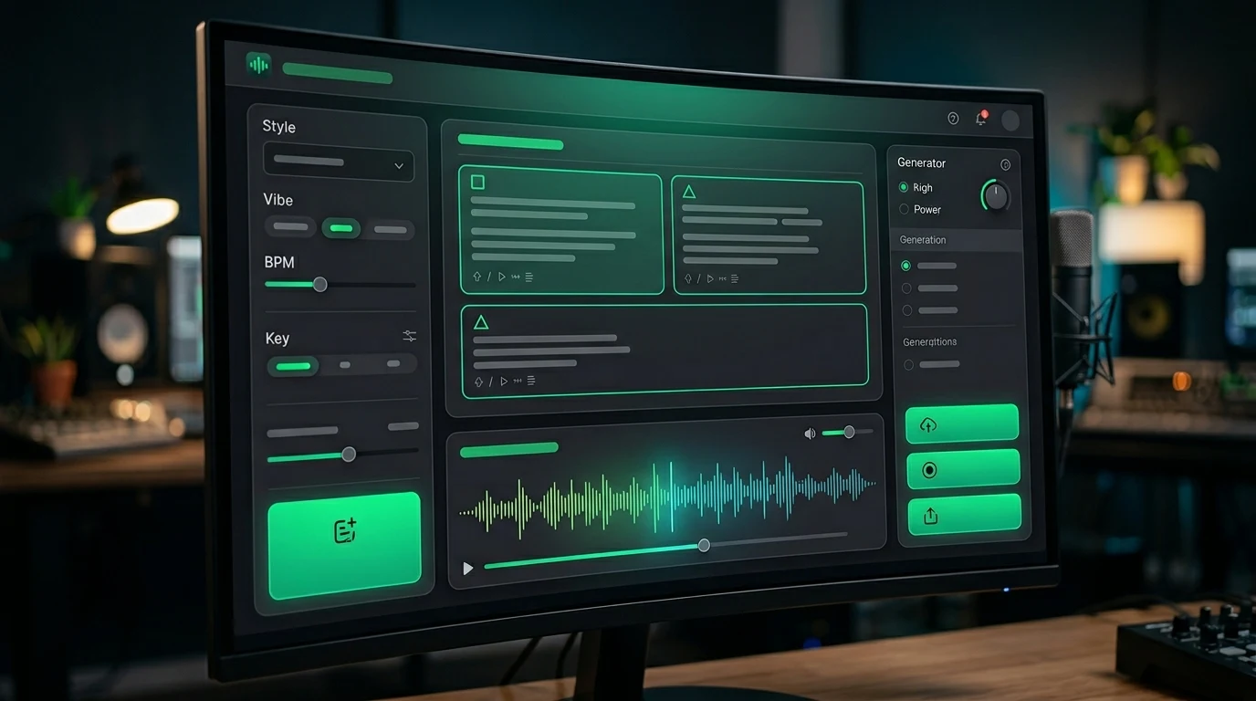 AI Song Maker workflow converting lyrics into a song draft
